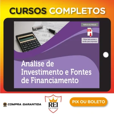 Análise de Investimentos e Fontes de Financiamento - Universidade Pitágoras Unopar