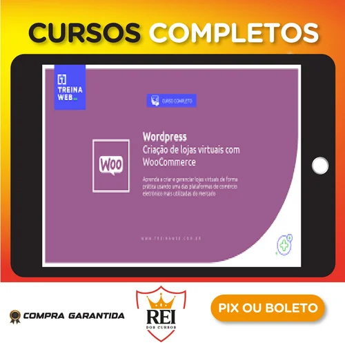 Wordpress Criação de Lojas Virtuais com Woocommerce 2021 - Treinaweb